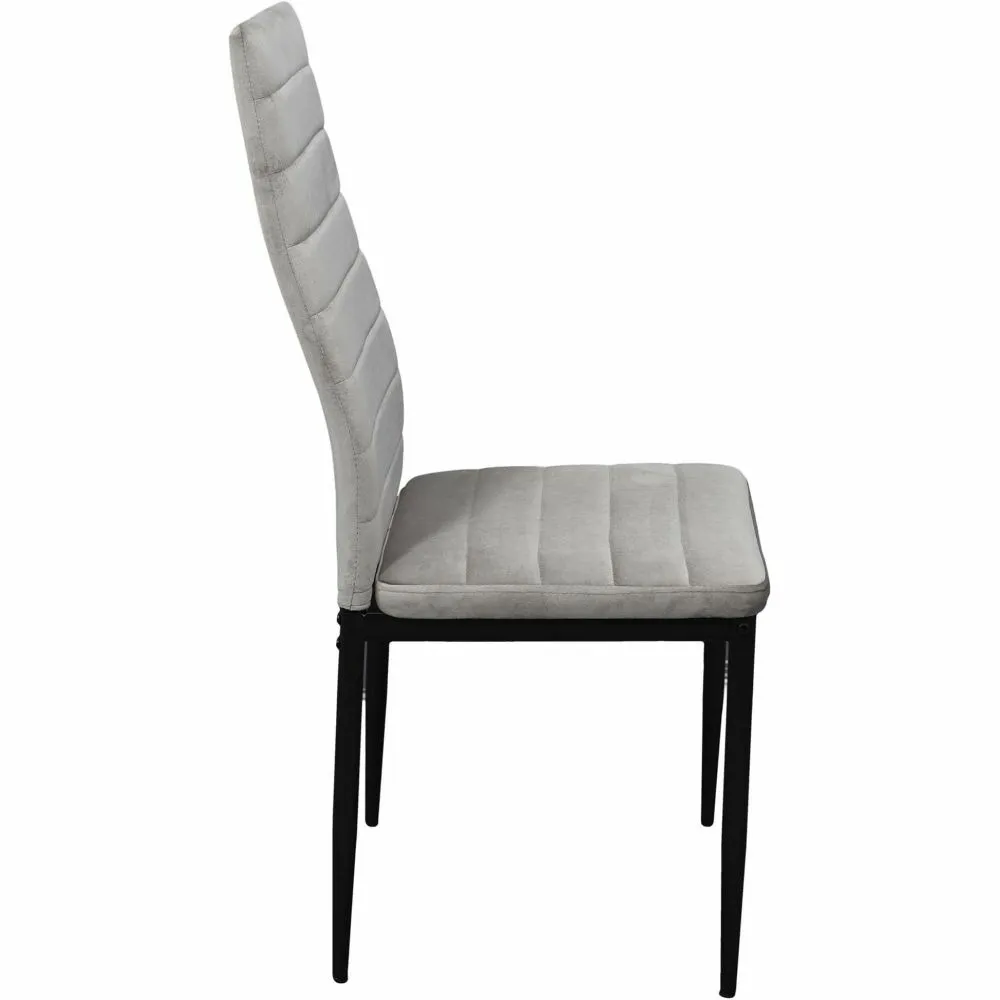 Chaise assise en velours victor taupe