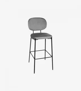 Chaise de bar en Velours Grise 