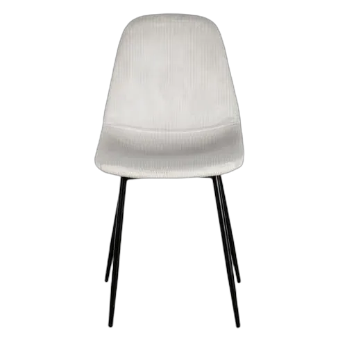 Chaises velours côtelé giulia gris clair 