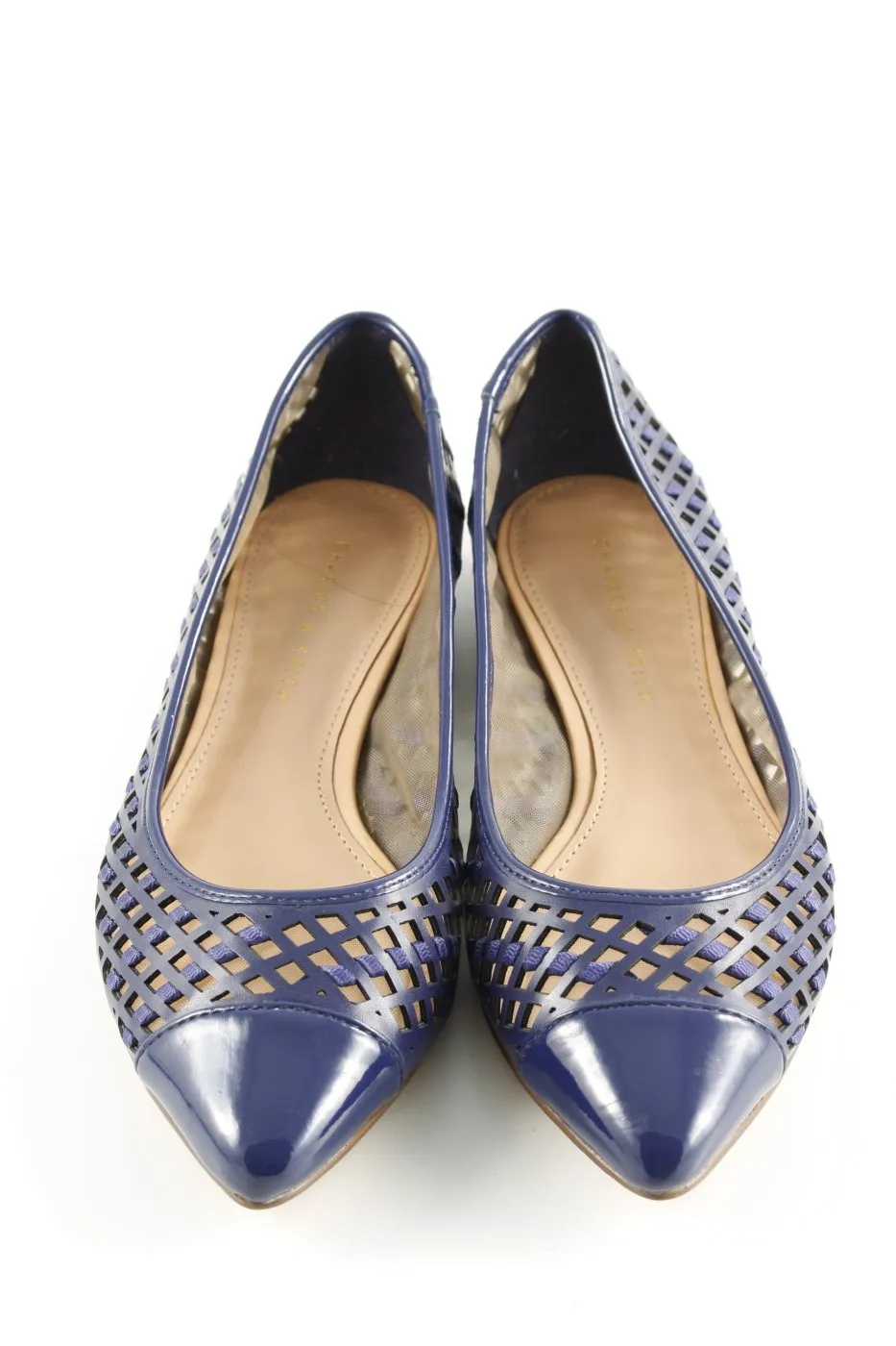 Charles & Keith Ballerine en pointe bleu style décontracté
