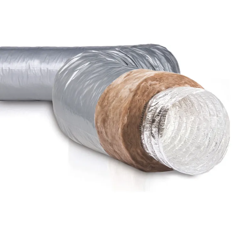 Conduit / tube souple / gaine flexible renforcée avec isolation thermique - Helix-R - Longueur 10m - Diamètre 125mm - 556797 - N
