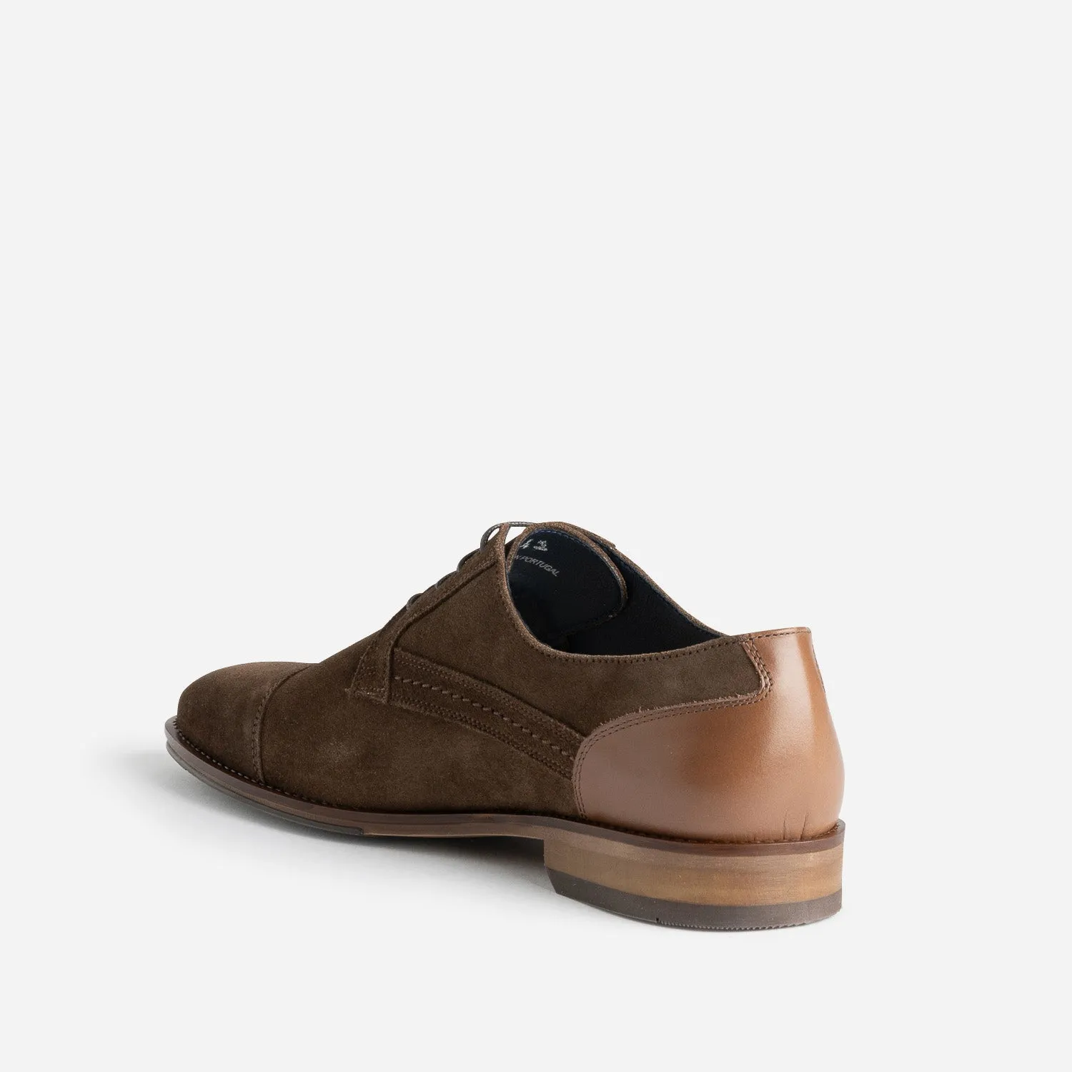 Derby marron cuir velours éco-conçu - Chaussures de ville Homme | ERAM