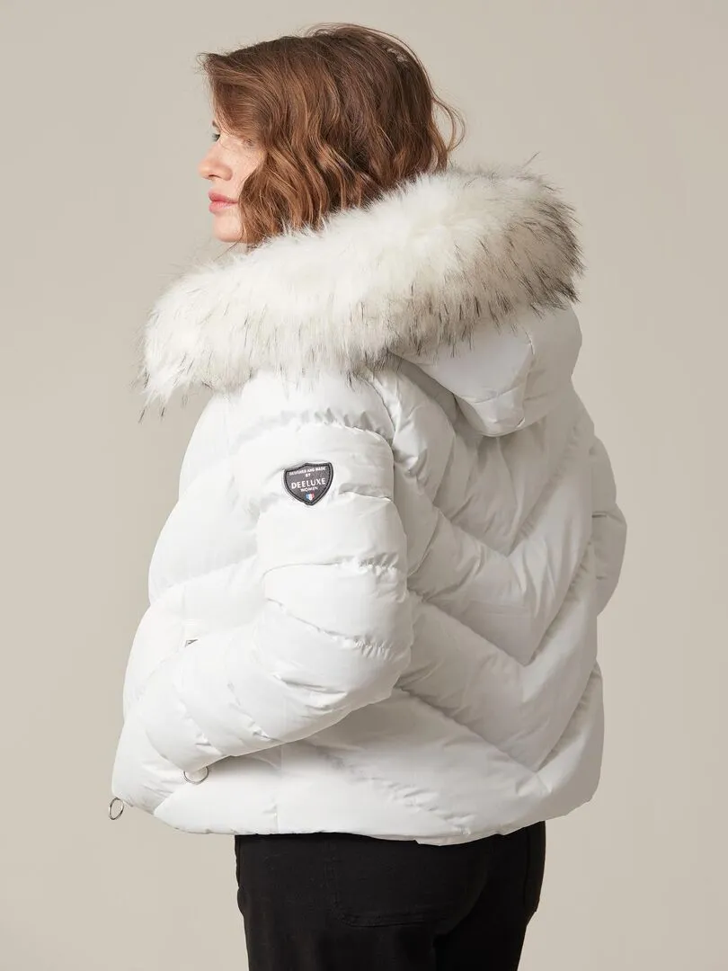 Doudoune cintrée à capuche 'Deeluxe' - Blanc