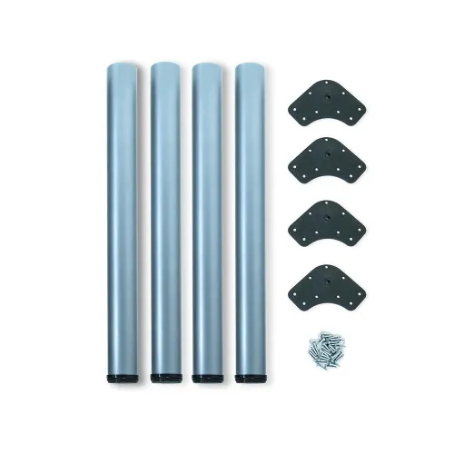 EMUCA Kit de 4 pieds réglables pour table D. 60 x 830 mm en acier p...
