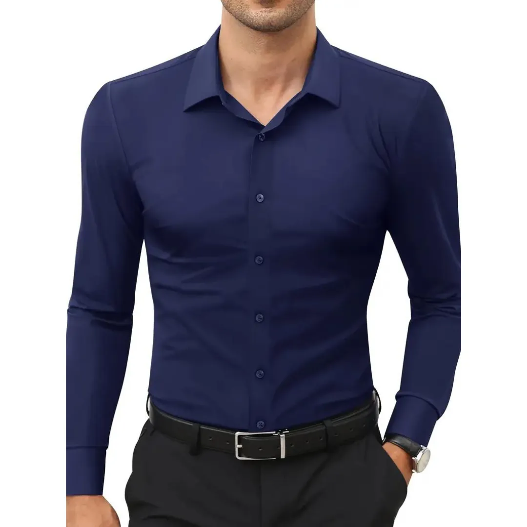 Johnson | Chemise à manches longues pour hommes | Coupe cintrée