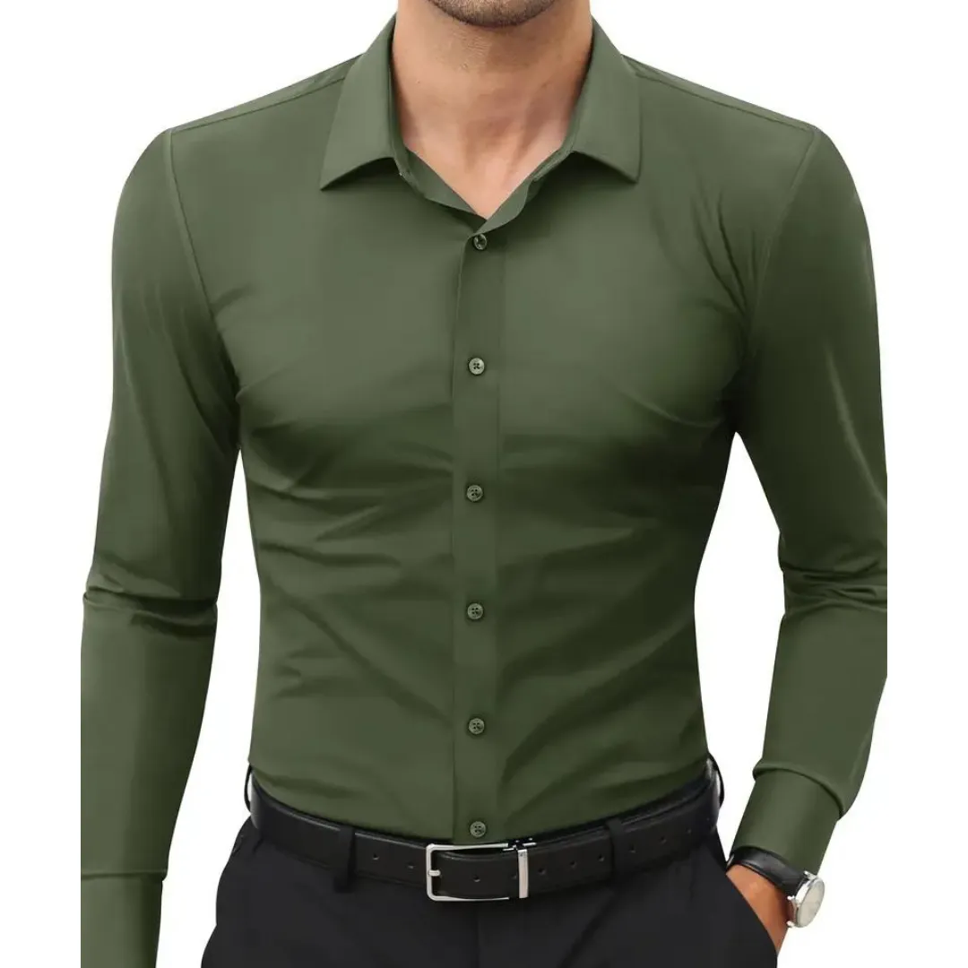 Johnson | Chemise à manches longues pour hommes | Coupe cintrée