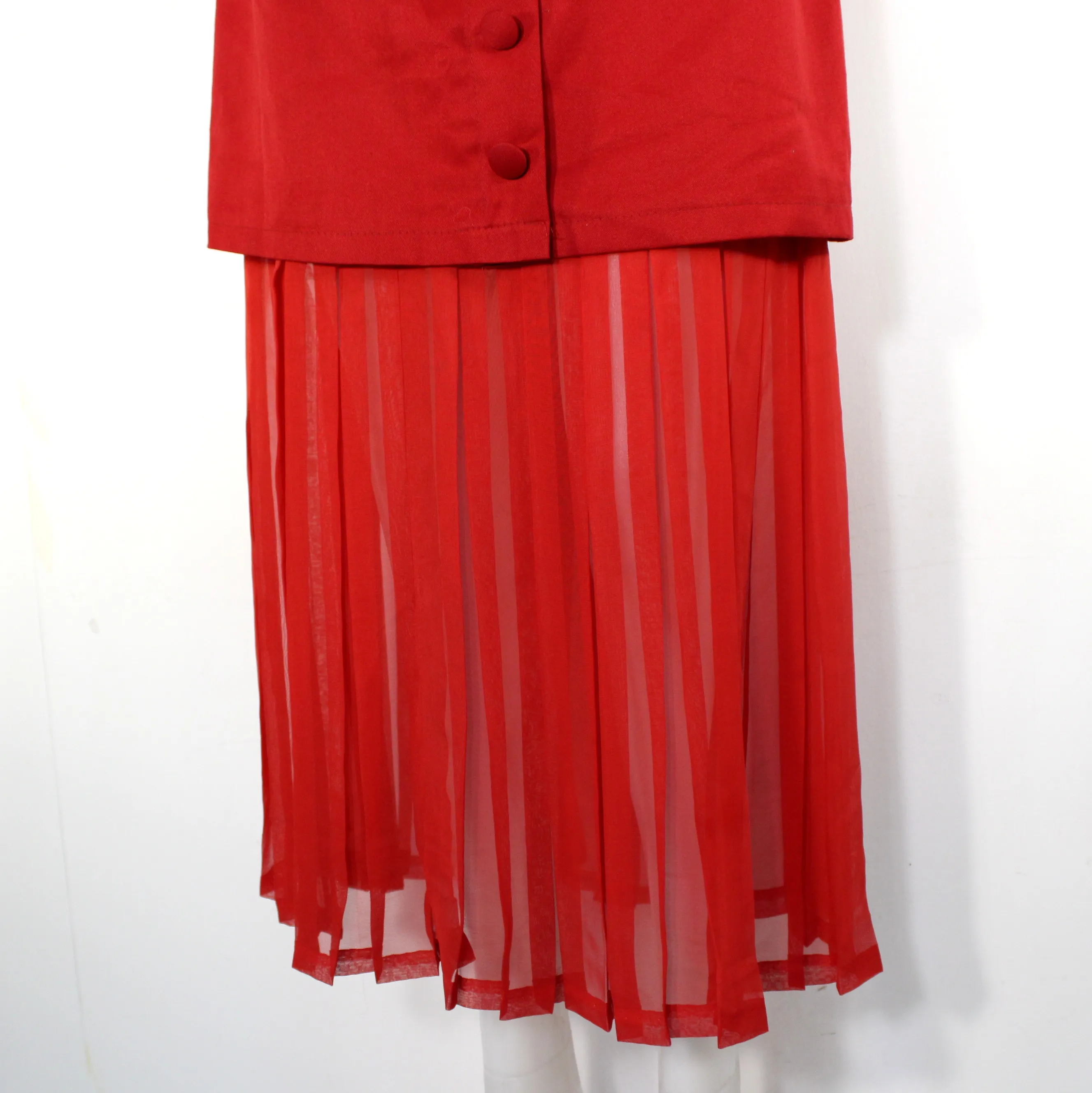 Jupe Vintage Rouge Taille Estimée 2