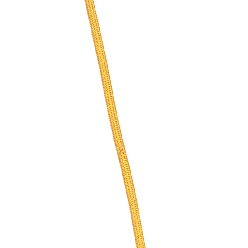 Lampe suspendue rurale en velours jaune avec canne 45 cm - Frills Can