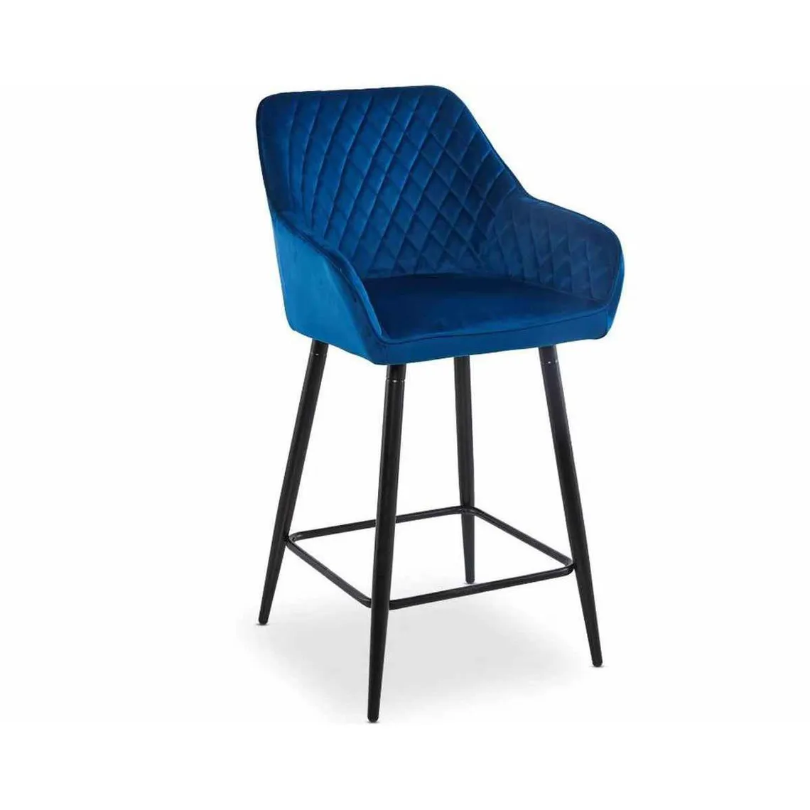 Lot de 2 chaises de bar Velours Bleu  | 3 Suisses