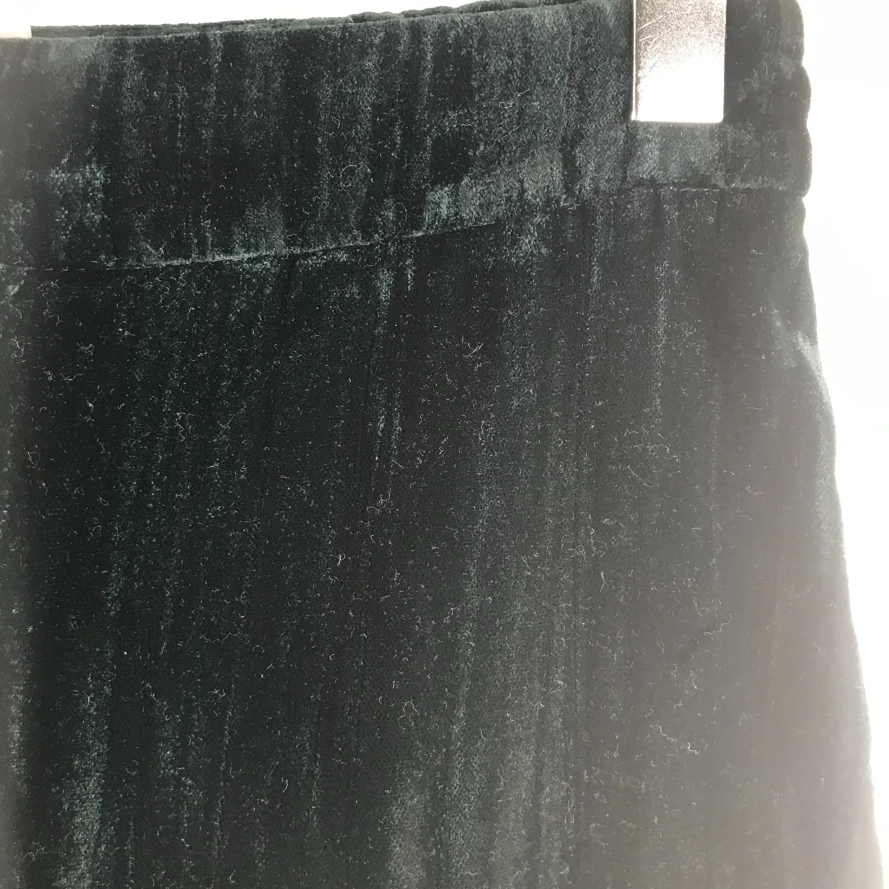 Pantalon large vert façon velours - H&M - 34