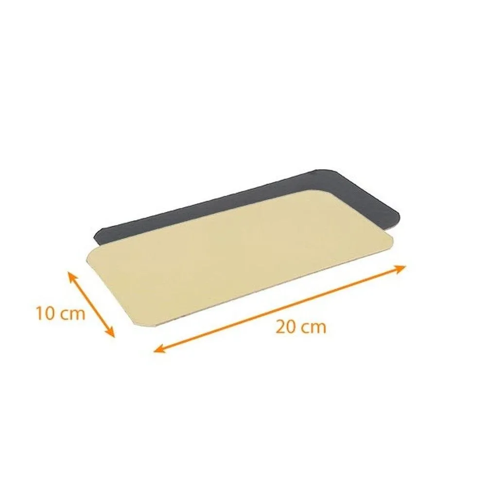 Plaques or/noir 750g 10x20cm coins arrondis par 100