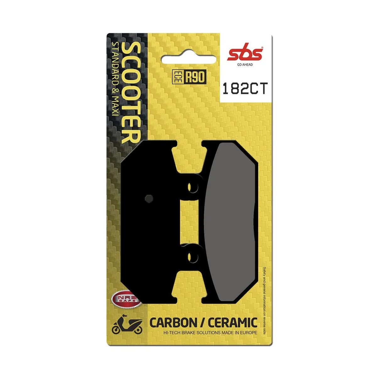 Plaquettes de frein SBS 182 CT Carbone Céramique