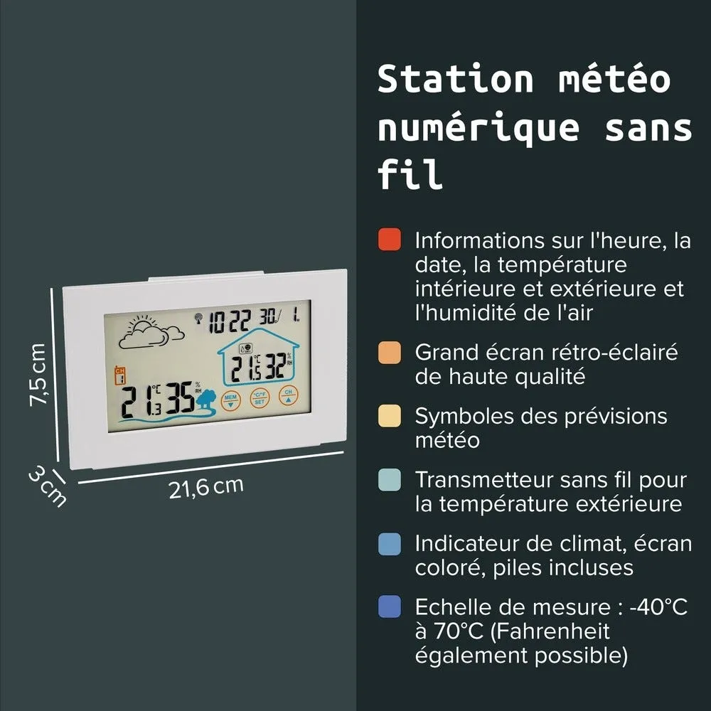 Station météo numérique intérieur / extérieur tecno