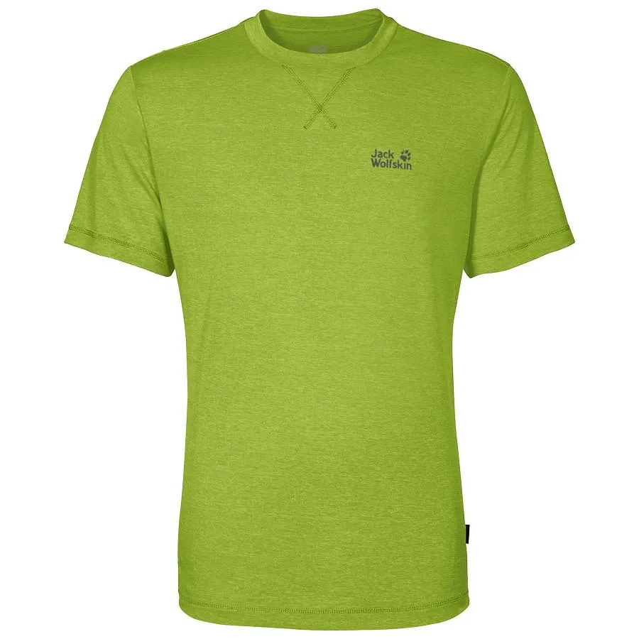 T-Shirt Jack Wolfskin Homme Crosstrail Spring Lime